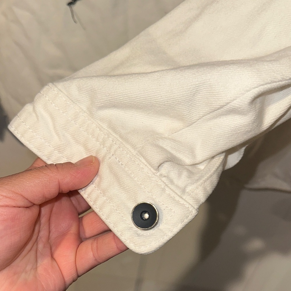 Zara Men's Cream and Black Patch Jacket - Picture 9 of 9